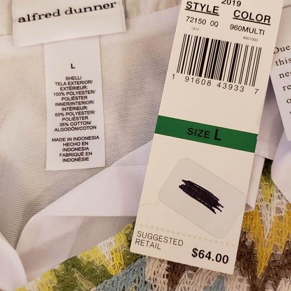 Alfred Dunner v -neck pullover top dize large NWT - Picture 5 of 6